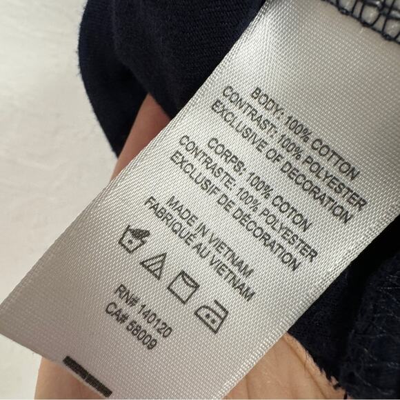 Stella & Dot Blue Ruffled Sleeve Blouse Womens S Ric Rack Flutter Ruffled Boho - Picture 7 of 7